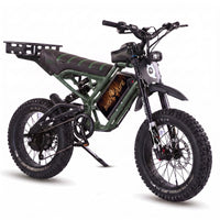 GhostCat F4X Hunter's Edition Full Bundle, army green frame, black & green seat, rack, Buck Life battery wrap