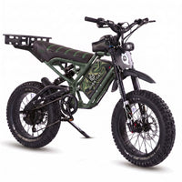 GhostCat F4X Hunter's Edition Full Bundle, army green frame, black & green seat, rack, Marble Green Camo battery wrap