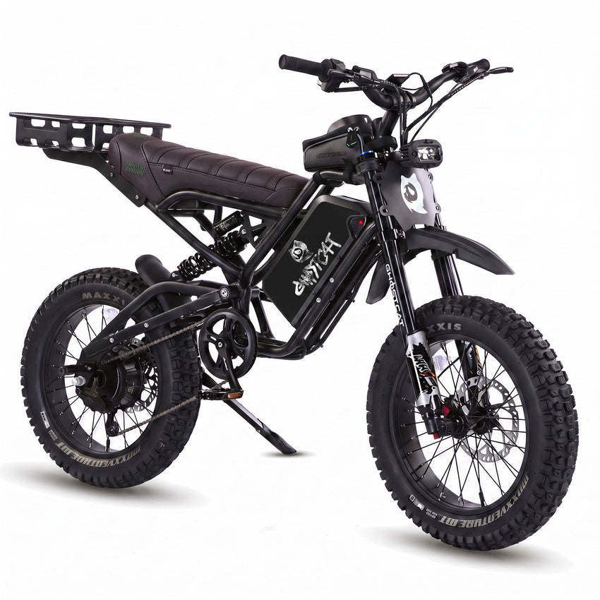 GhostCat F4X Hunter's Edition Full Bundle, blackout frame, black seat, rack, Grunge battery wrap