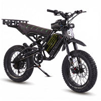 GhostCat F4X Hunter's Edition Full Bundle, blackout frame, black & green seat, rack, American Flag Buck battery wrap