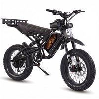 GhostCat F4X Hunter's Edition Full Bundle, blackout frame, black & green seat, rack, Buck Life battery wrap