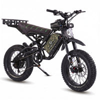 GhostCat F4X Hunter's Edition Full Bundle, blackout frame, black & green seat, rack, Army Camo battery wrap