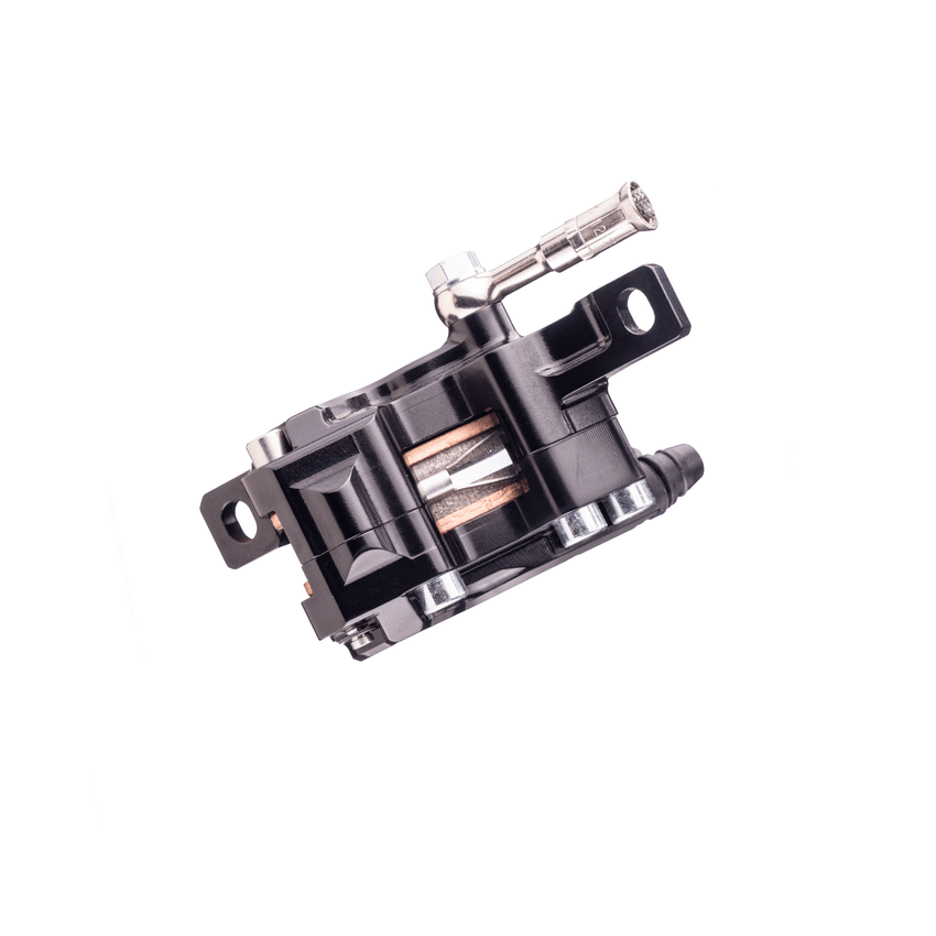 Formula EB9 brake caliper overhead view of pad slot and bridge