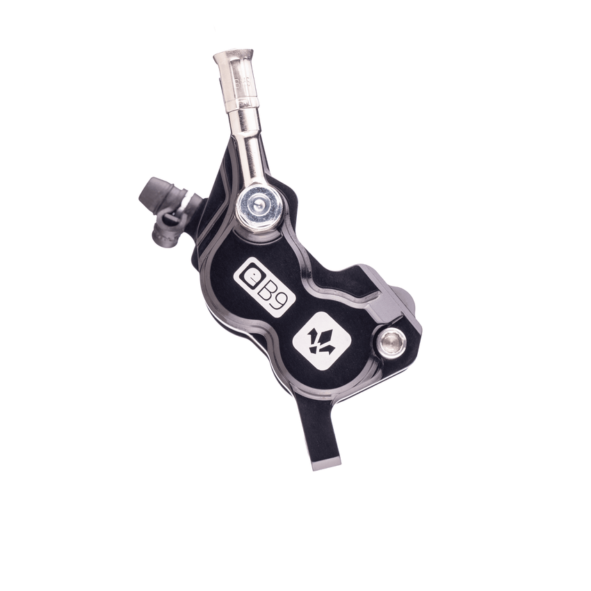Formula EB9 4-piston brake caliper outer side with 'The Foundation of Fast' graphic