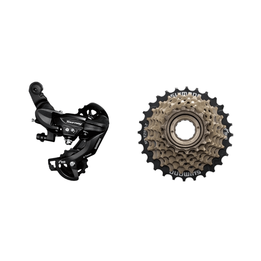 Freego eBike Shimano 7-Speed Drivetrain Kit, rear derailleur and freewheel