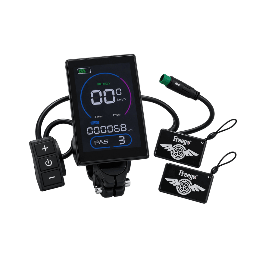 Freego Electric Bikes LCD Display, color display with control pad and NFC cards
