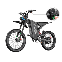 Freego X2 Pro Smart electric dirt bike in dark gray with handlebar Bluetooth speaker and fingerprint unlock button