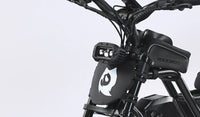 GhostCat Headlight F2/F3, LED headlight on the front plate with handlebar bag