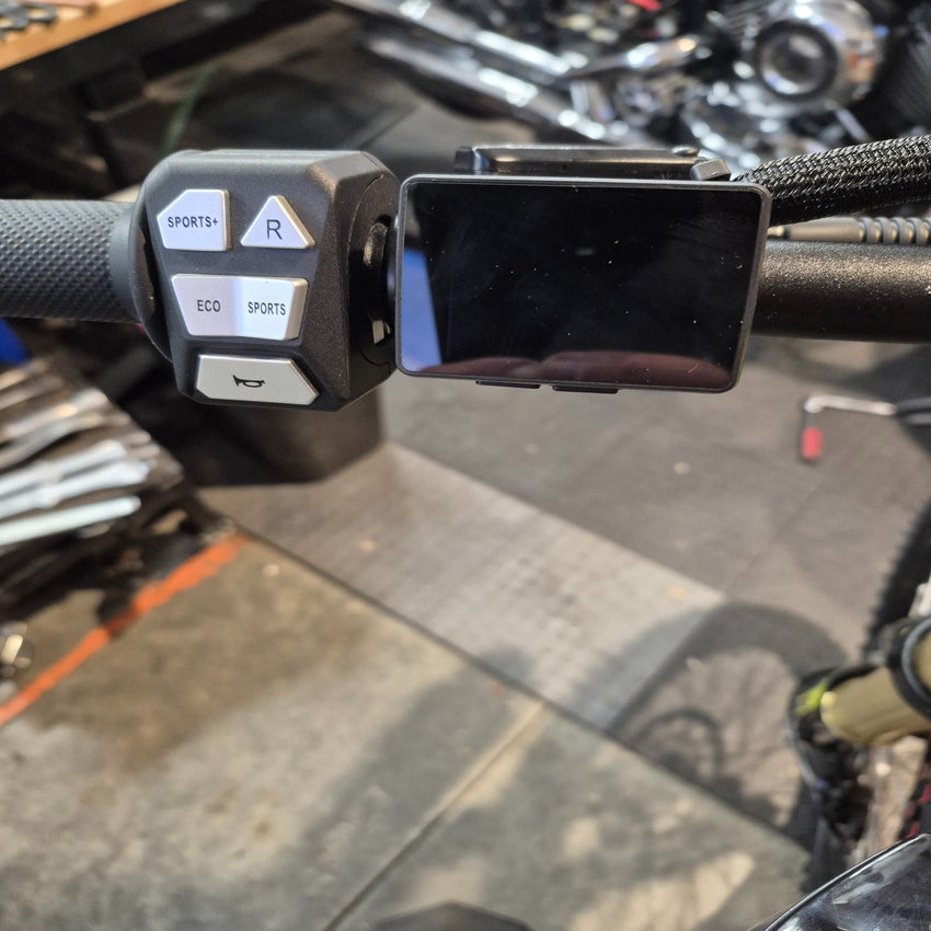 Rerode R1+ rear 3/4 action view — high-performance electric motorcycle off-road Utah