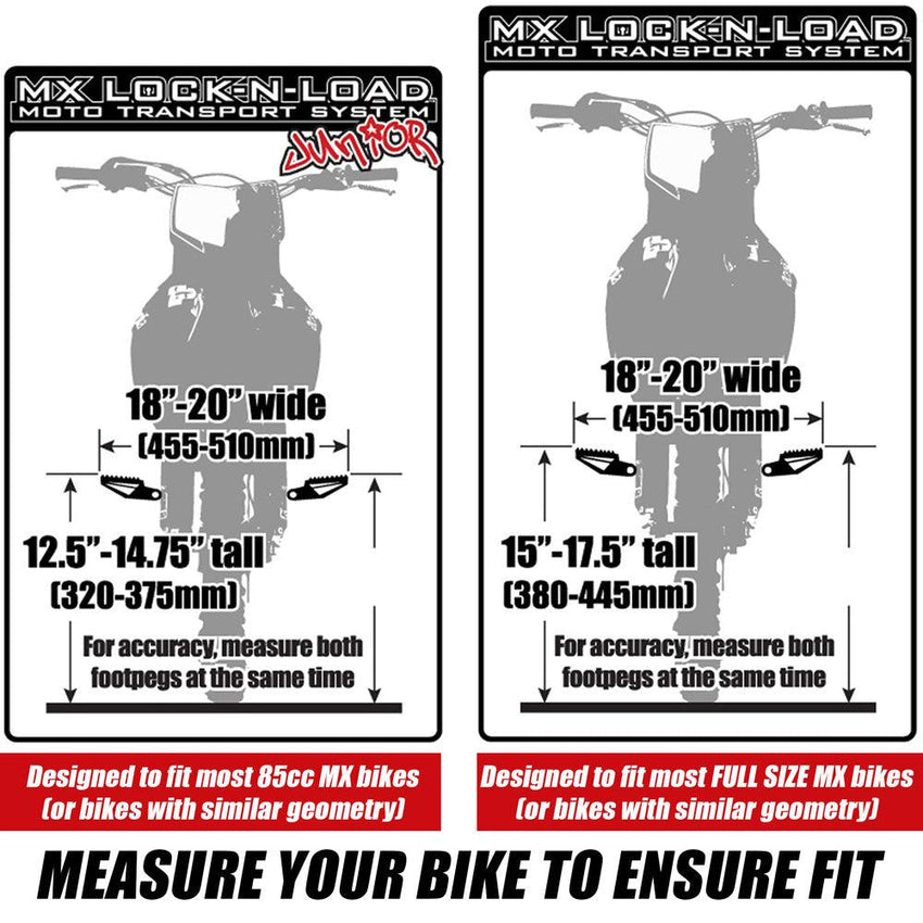 Lock-N-Load -FULL SIZE- Strapless Moto Transport System