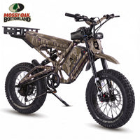 GhostCat F4X Mossy Oak Bottomland Hunter's Edition, camo frame with rear rack and Mossy Oak Bottomland logo, side view