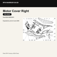 Motor Cover Right For RFN Warrior SX-E8