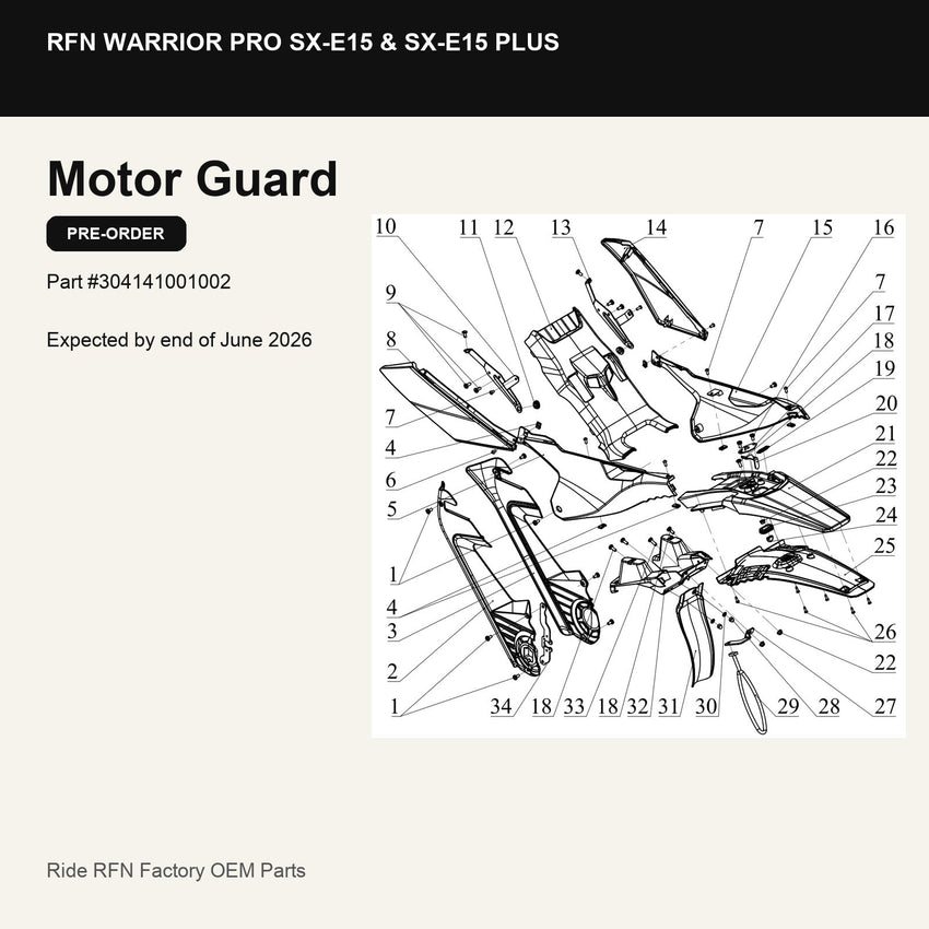 Motor Guard For RFN Warrior Pro SX-E15 & SX-E15 Plus