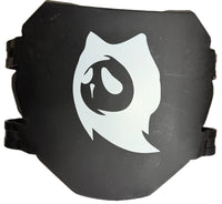 GhostCat Front ODI Plate, black front plate with white ghost logo