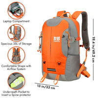 High Visibility Orange Reflective Commuter Bike Backpack |Riderbag Reflektor35