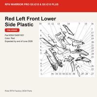 Left Front Lower Side Plastic For RFN Warrior Pro SX-E15 & SX-E15 Plus