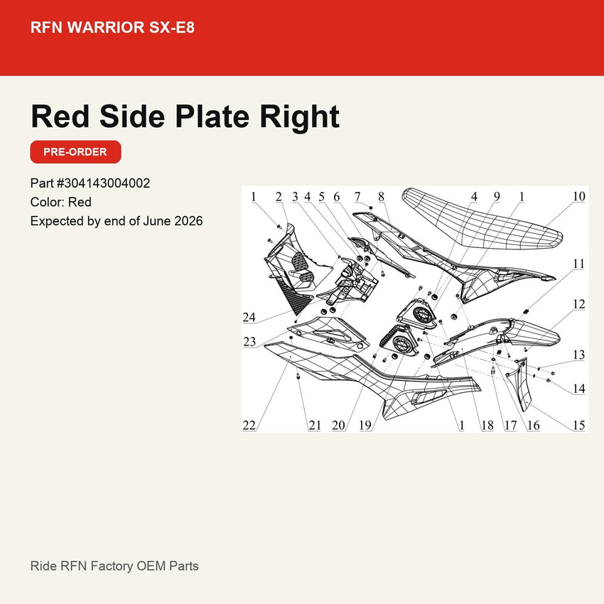 Side Plate Right For RFN Warrior SX-E8