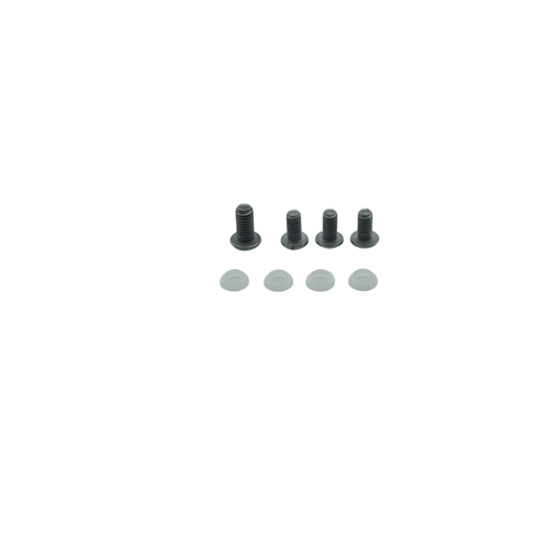 Rerode Front Fender Bolts, four dark gray bolts standing upright above four washers