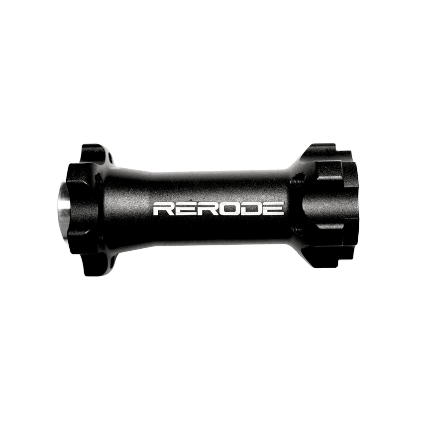 Rerode R1/R1 Plus Jack Shaft, black jack shaft hub with white Rerode lettering, side view
