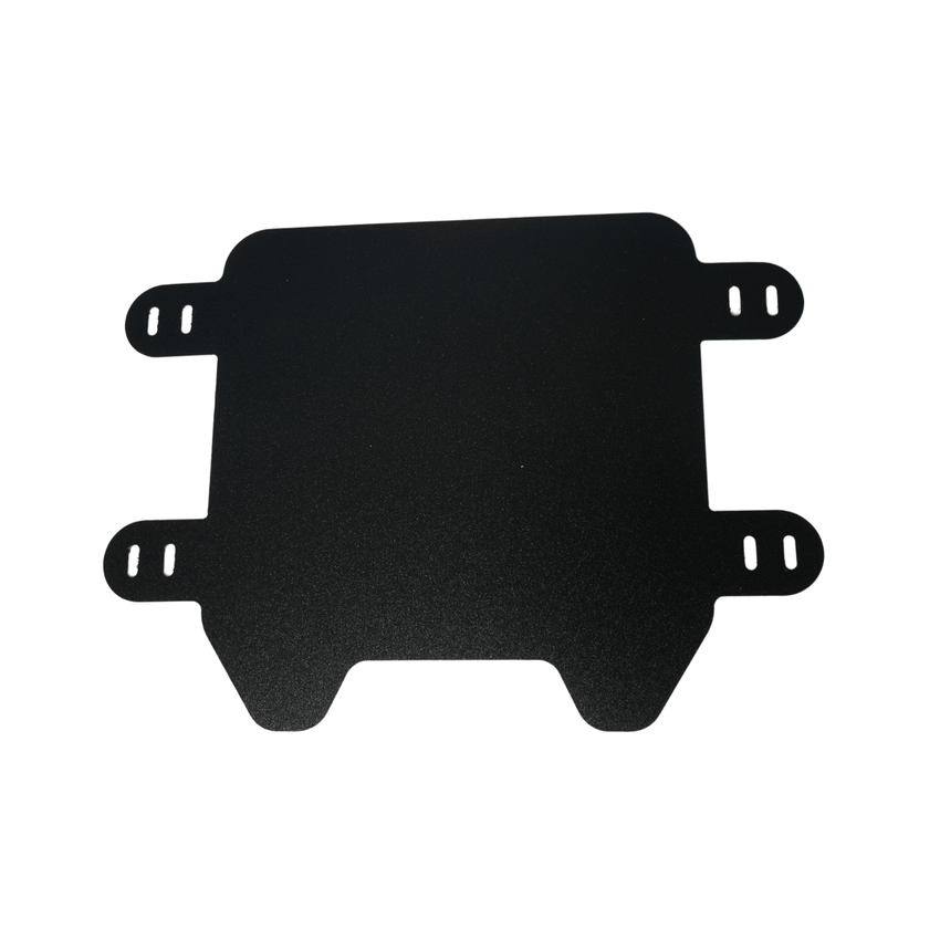 Rerode R1 Number Plate (8kw), flat black number plate with mounting slots