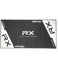 Rerode Pit Mat, black white and grey RX mat with Built to Perform branding, top-down view