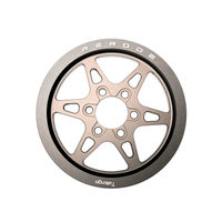Rerode R1/R1 Plus Primary Drive Rear Pulley, black and silver spoked pulley with Rerode lettering, face view