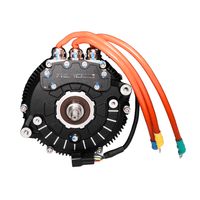 Rerode R1 10kw Motor, motor output shaft side with orange cables and connector