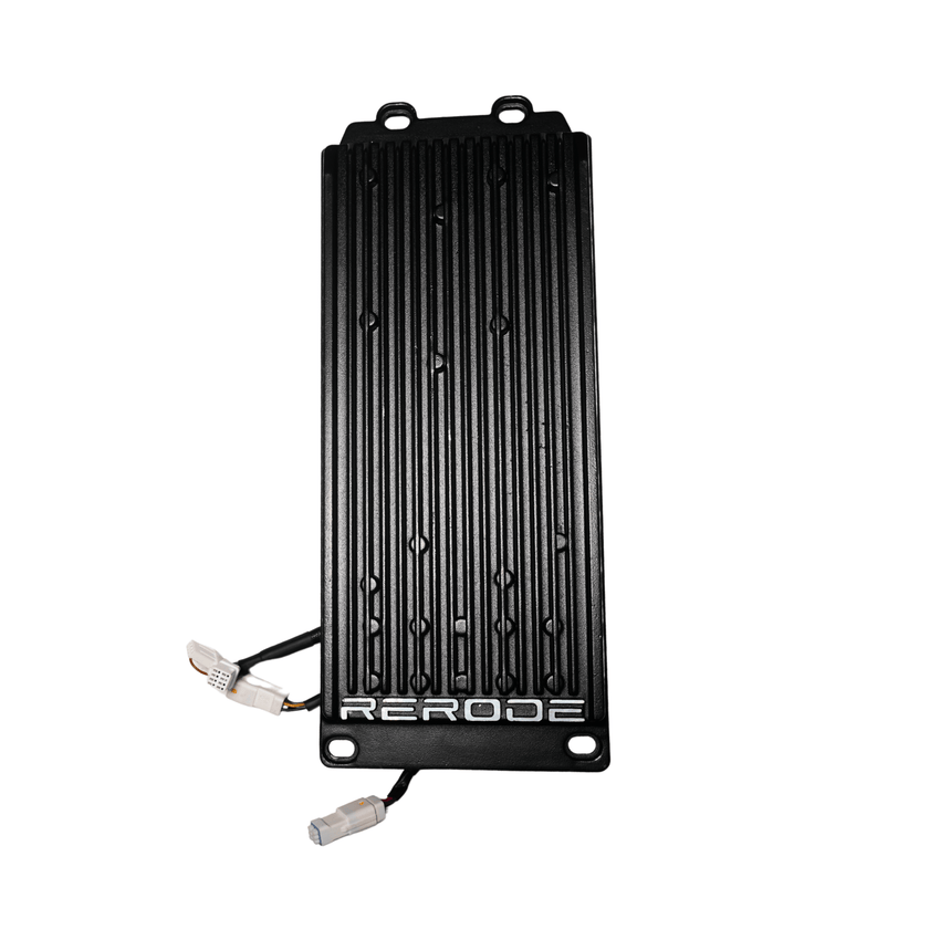 Rerode R1 8kw Controller, black finned controller with Rerode lettering and wiring leads
