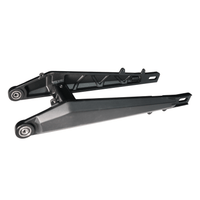 Rerode R1/R1 Plus Swingarm, black swingarm, angled view showing pivot and axle slots