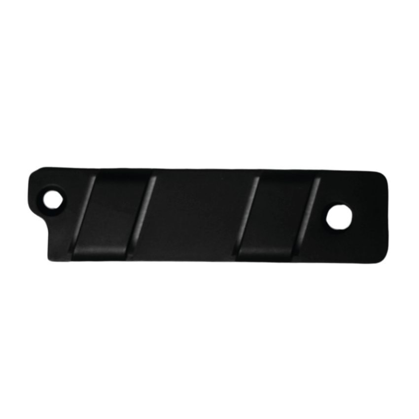 Rerode R1/R1 Plus Right Side Battery Support, black support strip with mounting holes, flat view