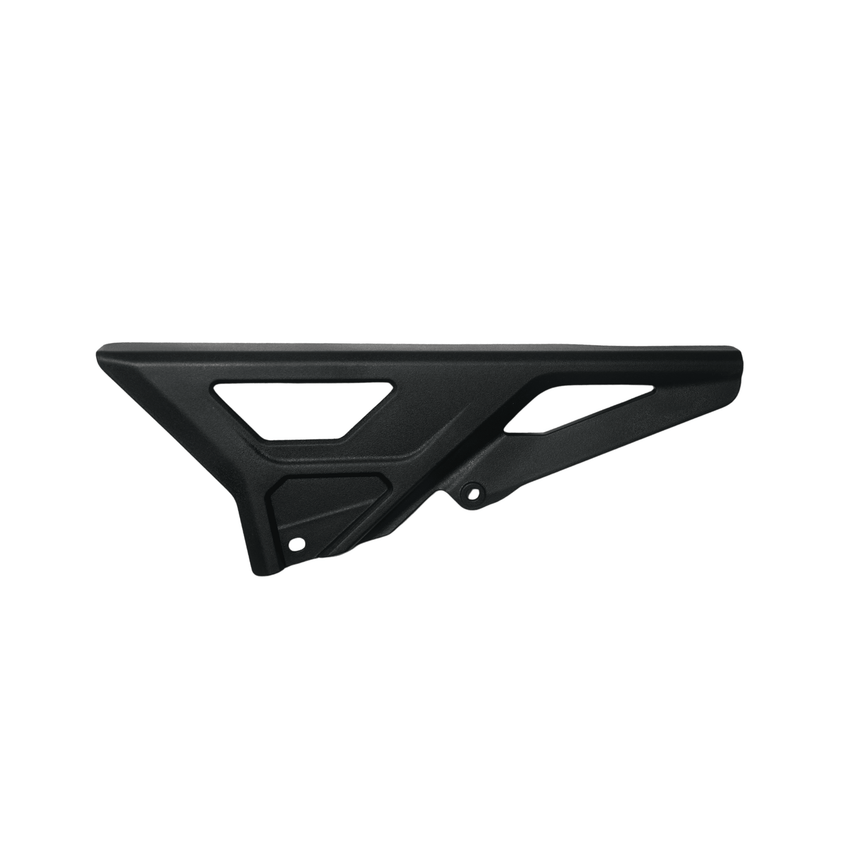 Rerode R1/R1 Plus Chain Guard, black chain guard with cutouts, side view