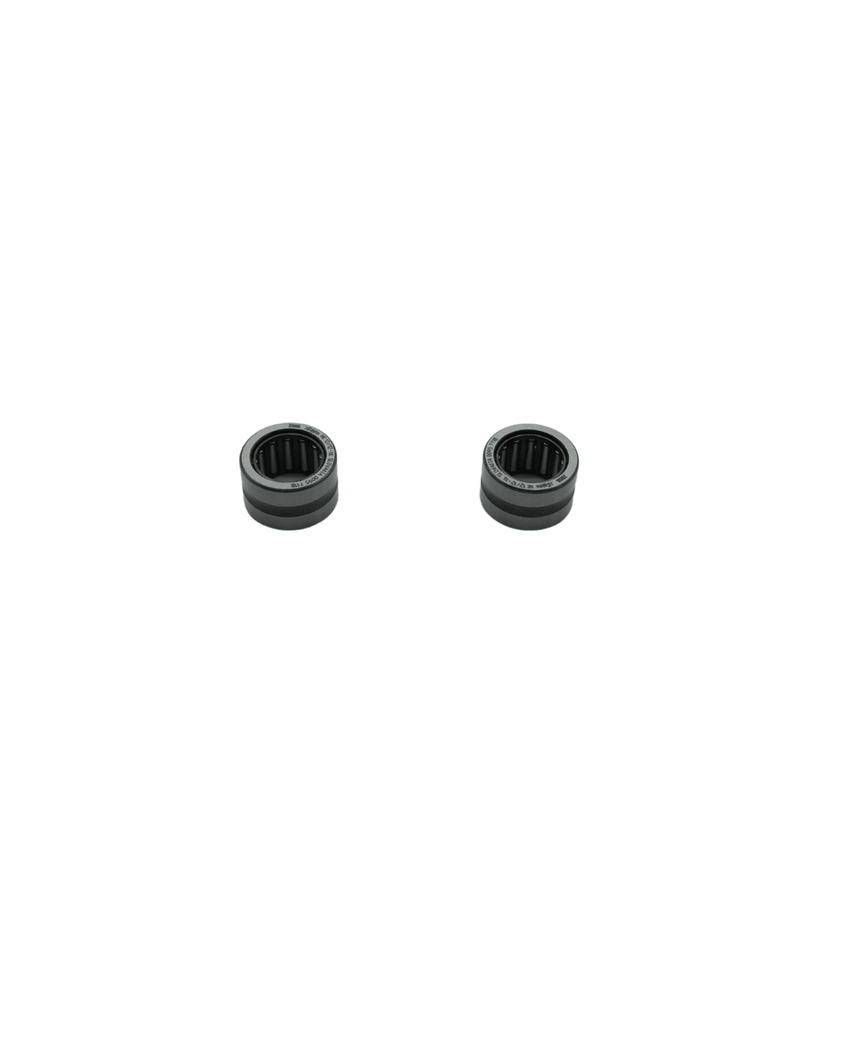 Rerode R1/R1 Plus Triangle Bearing Set, two needle roller bearings with stamped markings, angled view