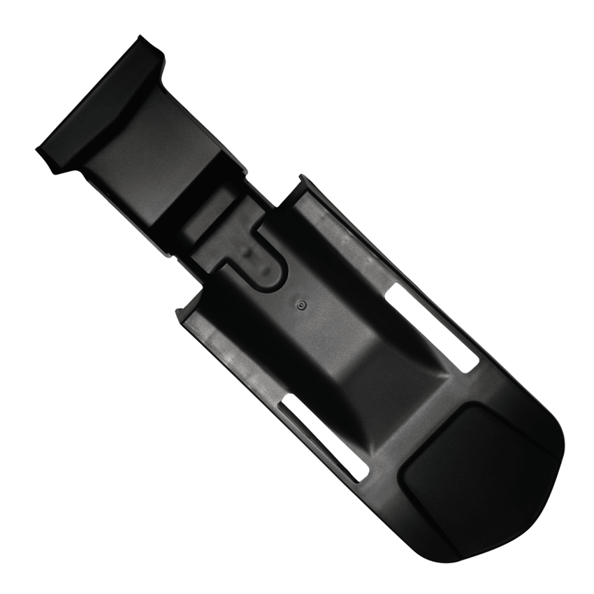 Rerode R1 Underneath Subframe Plastic, black molded underside plastic panel, angled view