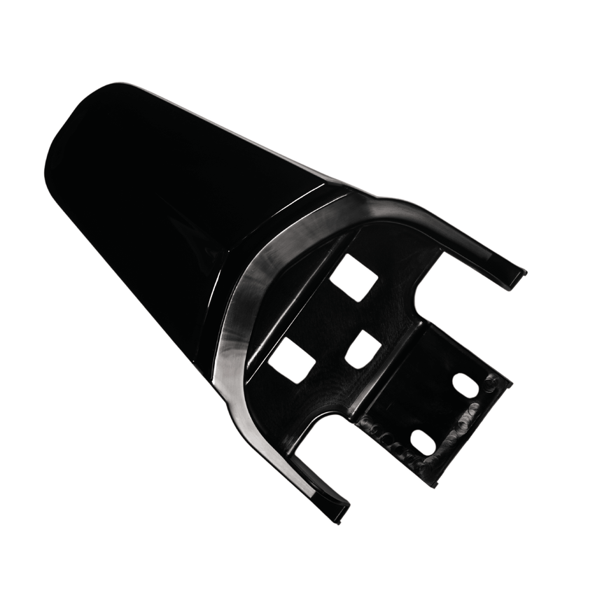 Rerode R1 Rear Fender, black fender, underside view showing mounting brackets