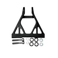 Rerode R1/R1 Plus Rear Shock Linkage Connector Triangle, black triangle linkage with bolts, washers and nuts