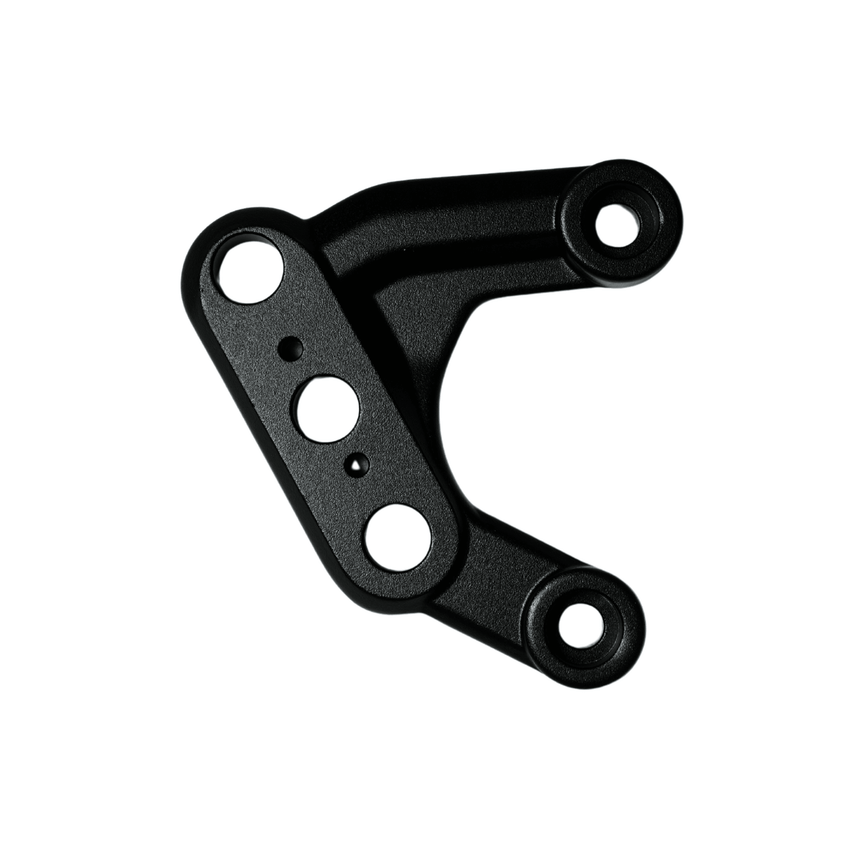 Rerode R1 Plus Right Foot Peg Bracket, black right foot peg bracket with mounting holes