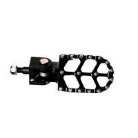 Rerode R1/R1 Plus Right Foot Peg, black and silver spiked foot peg with mounting bolt, side view