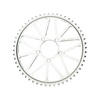 Rerode R1/R1 Plus Sprocket 52 Teeth, silver 52-tooth sprocket with spoked center, face view