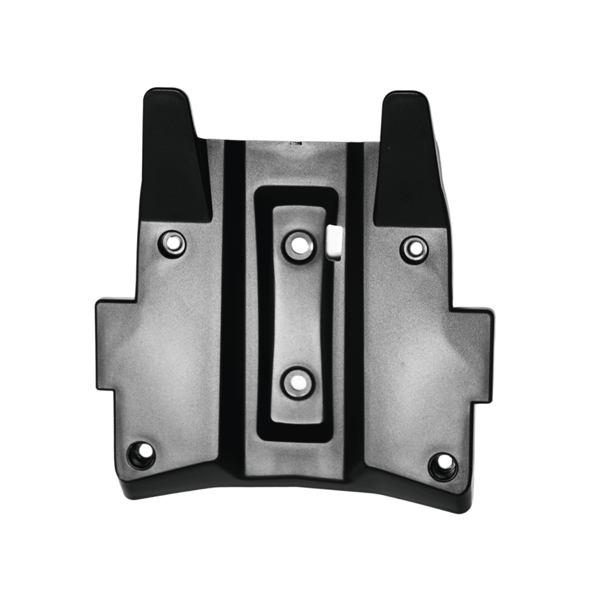 Rerode R1 Tail Light Bracket, black bracket with mounting holes, front view