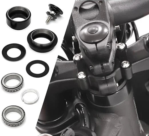 RFloXa fork bearing kit parts: bearings, races, seals and dust caps