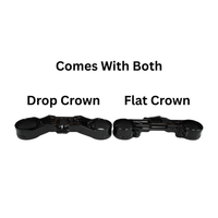 RFloXa drop crown and flat crown triple clamps included with the Max Plus fork