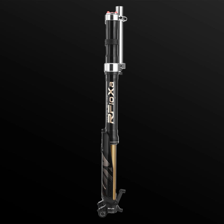 RFloXa Hawk32 fork, side profile showing RFloXa leg graphics