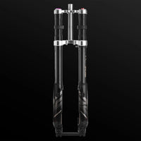 RFloXa Hawk32 inverted fork with silver triple clamps, front view