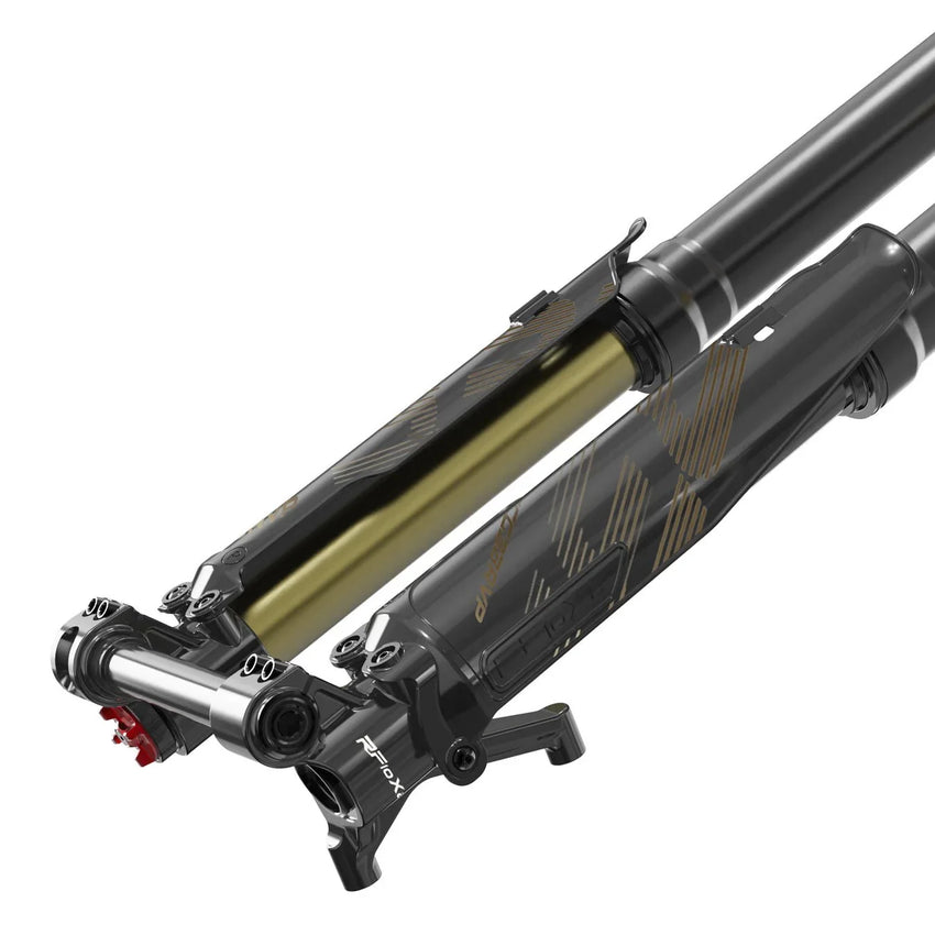 RFloXa Hawk33 Max fork lying flat, lower legs and axle