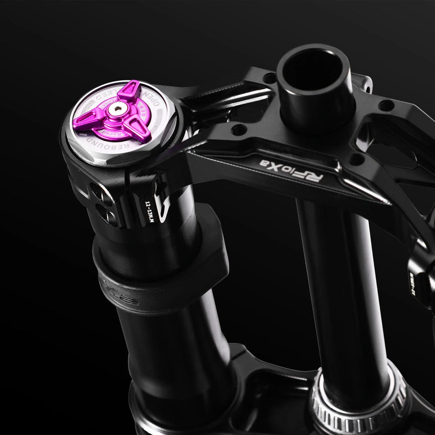 RFloXa Hawk33 Max purple top cap adjuster on black crown