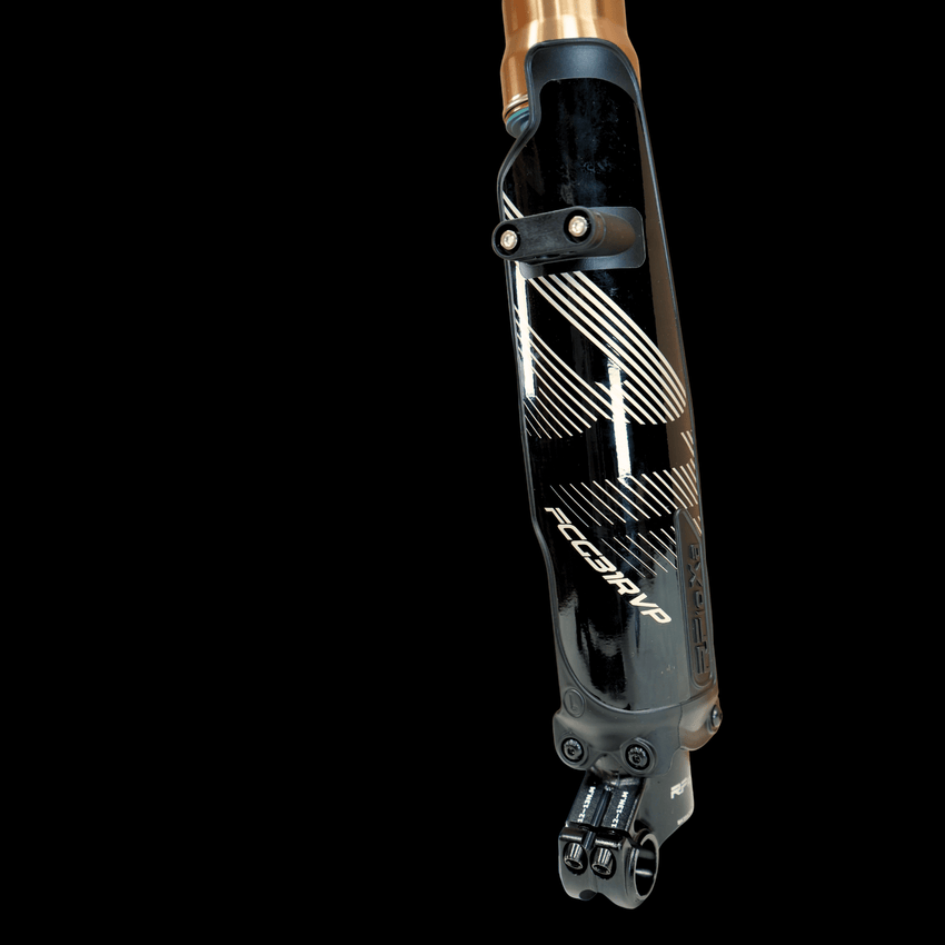 RFloXa Hawk33 Max Plus fork lower leg guard close-up