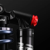 RFloXa RAB50RC top mount and red compression knob, close-up