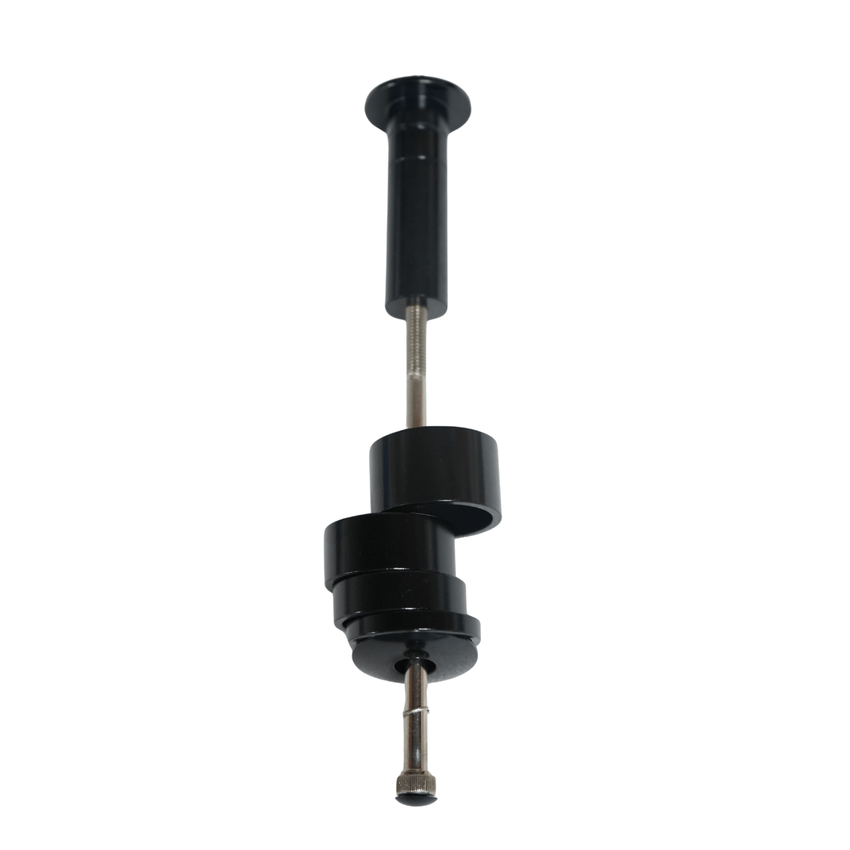 Universal e-moto steering stem lock with key and spacers