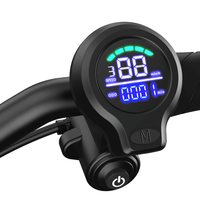 Freego F12 electric scooter LED display and power button close-up