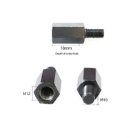 M12 to M10 adapter thread dimensions